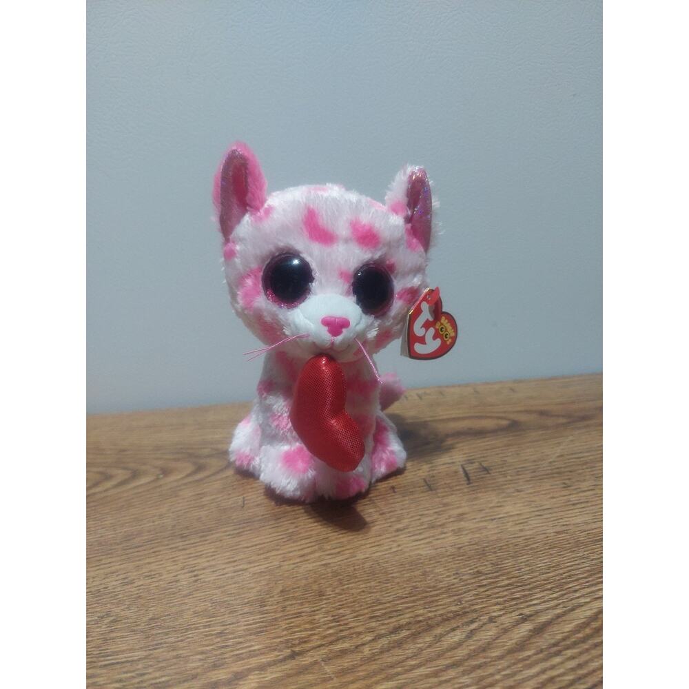 Ty Beanie Boos - SWEET the Valentines Day Cat 6" NEW MWMTs Plush Stuffed Toy